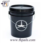 18 literes fekete műanyag vödrök az autómosáshoz, egyedi