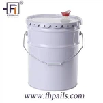 20 literes szilárd fém vödör vödör acéltartály kifolyó füles fedéllel
